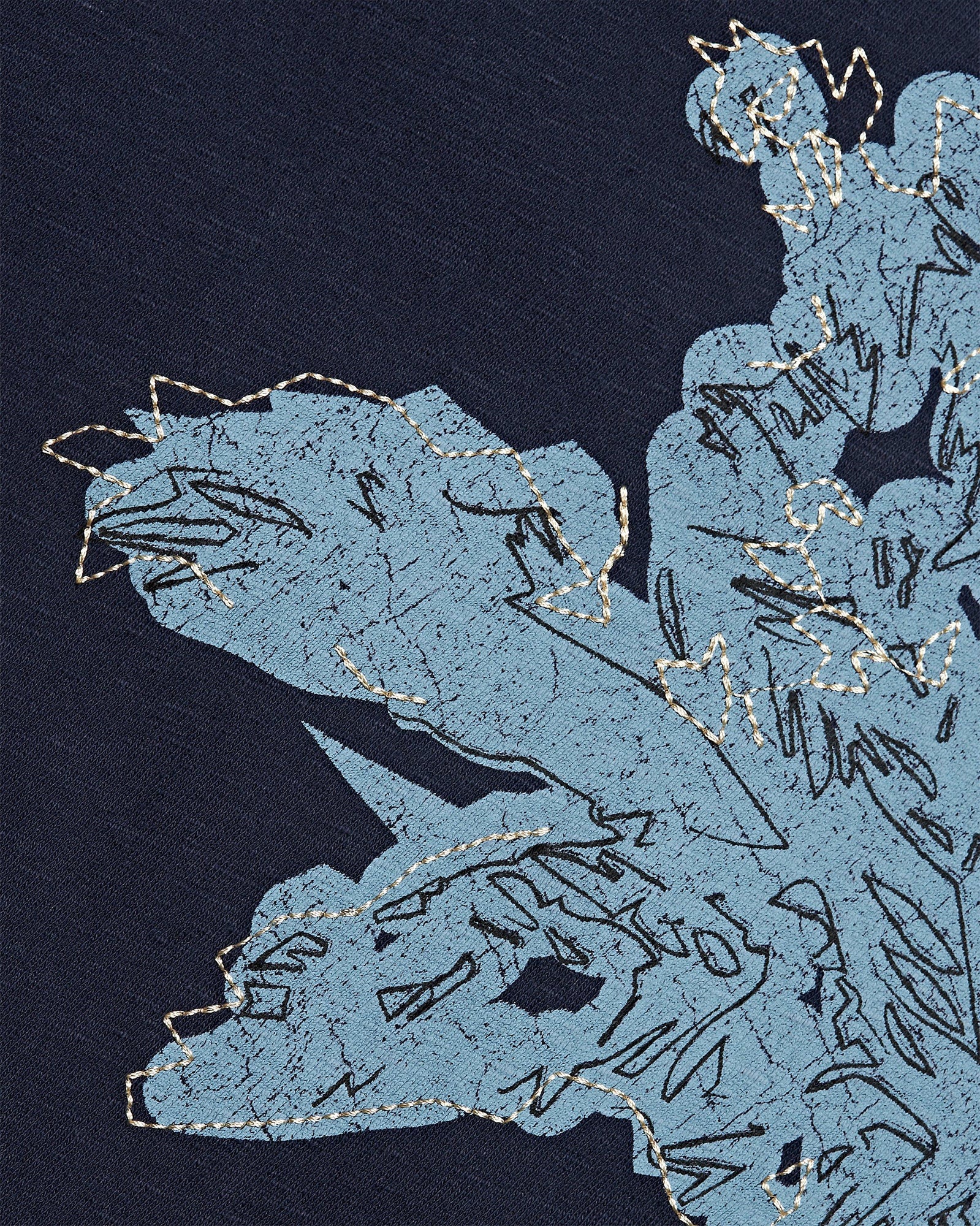 Ob Classic Tee Midnight Navy Embroidery Palm Tree Classic Fit T-shirt | Midnight Navy