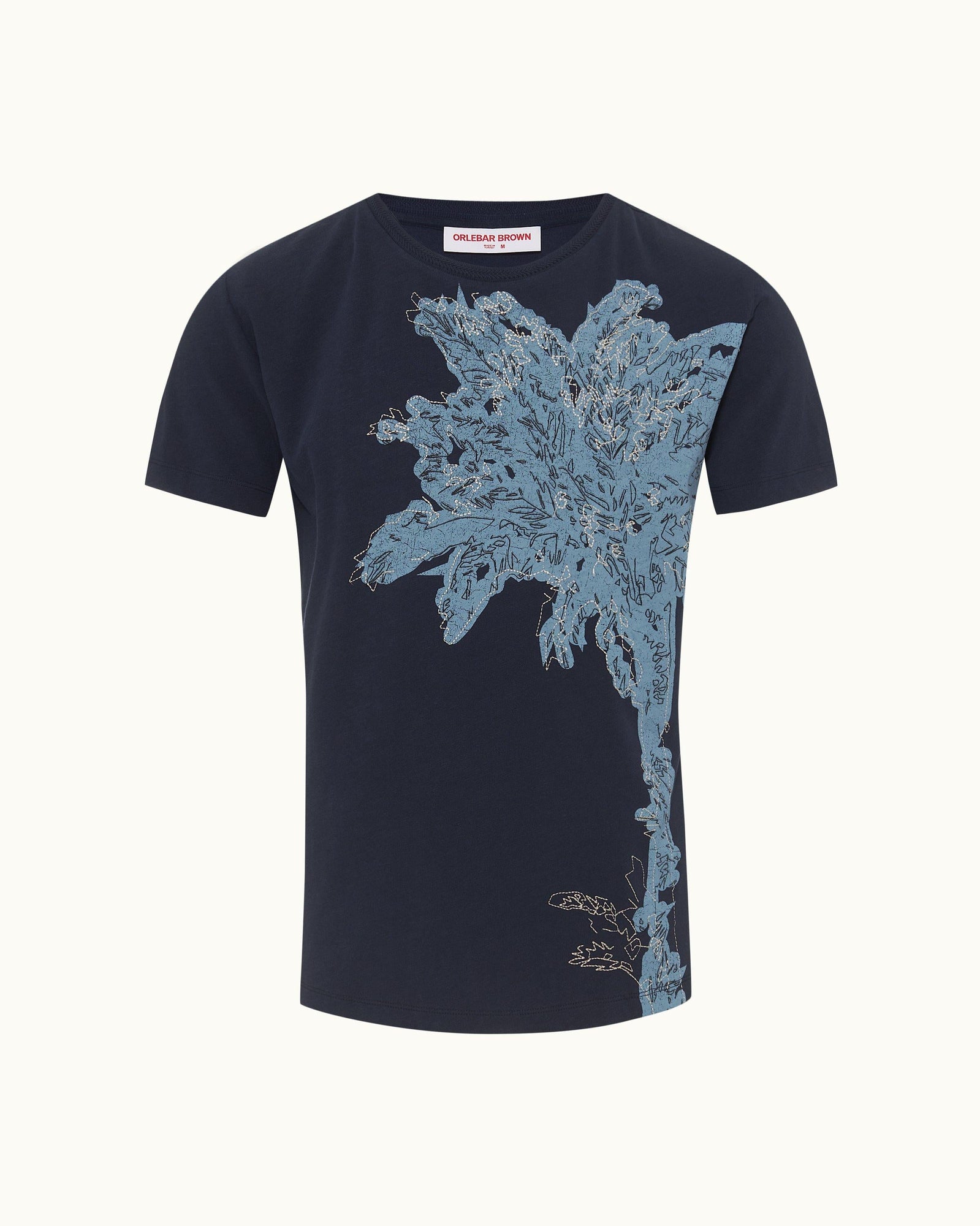 Ob Classic Tee Midnight Navy Embroidery Palm Tree Classic Fit T-shirt | Midnight Navy