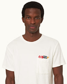 White Sand O.BUOY Classic Fit Towelling T-shirt | White Sand