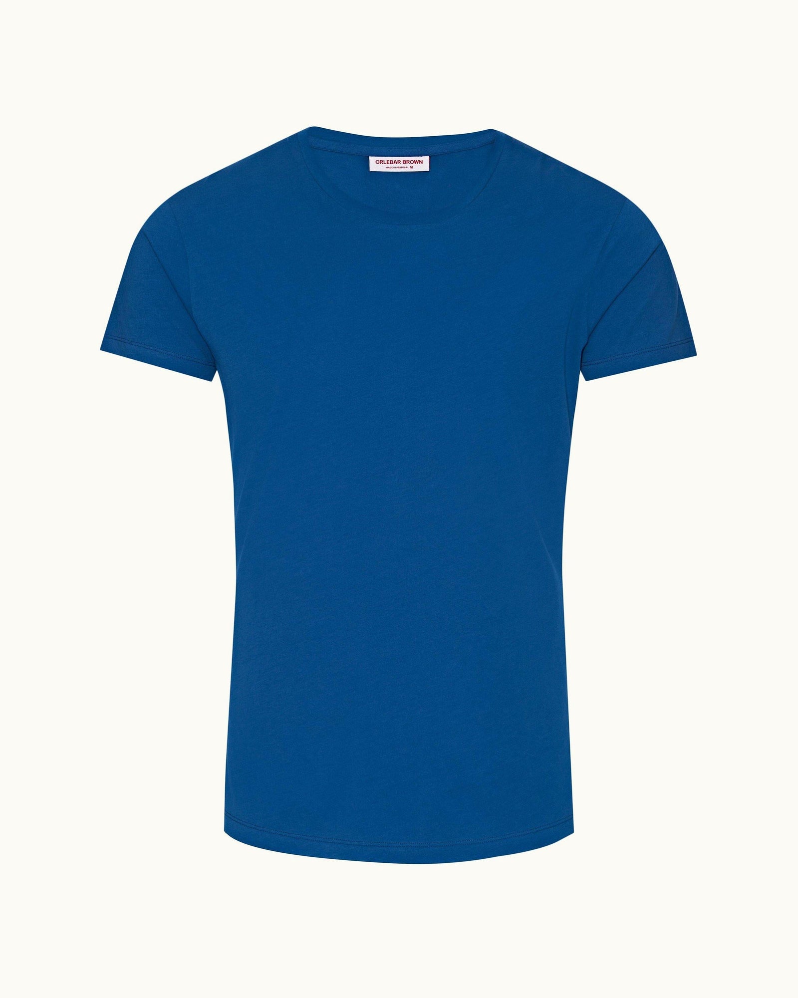 Ob-T Signal Blue Tailored Fit Crew Neck Organic Cotton T-Shirt | Signal Blue