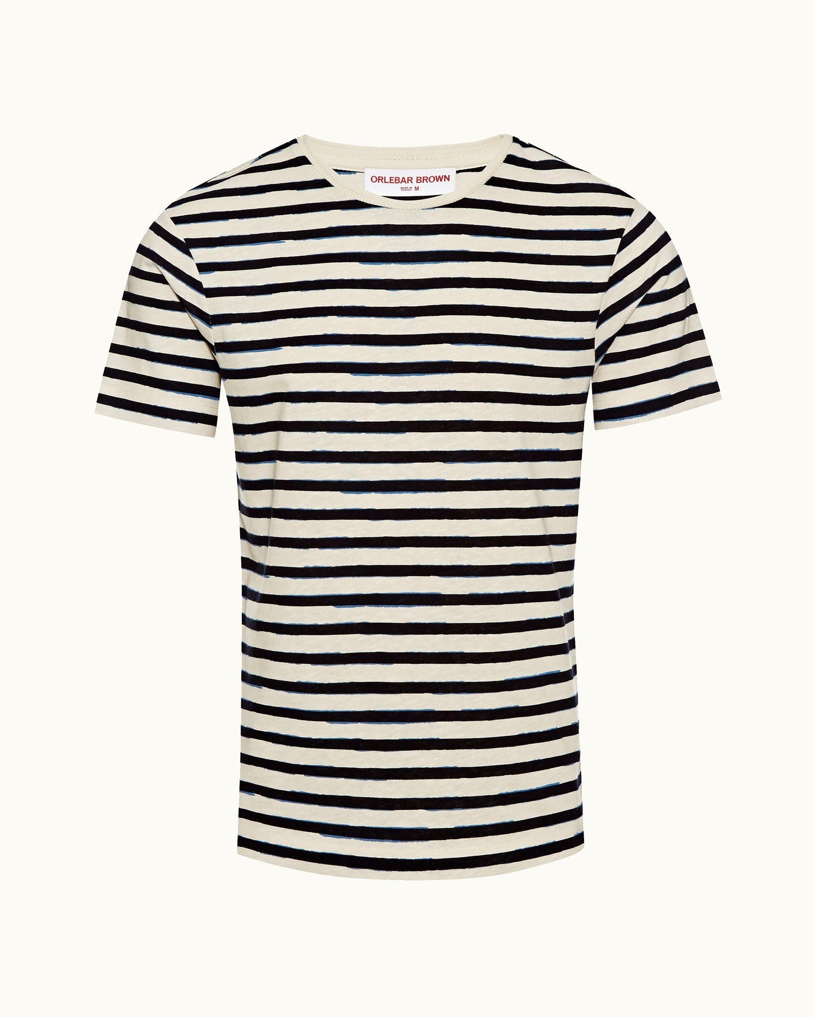 Cloud/Night Iris Stripe Tailored Fit Crew Neck T-shirt | Cloud/Night Iris