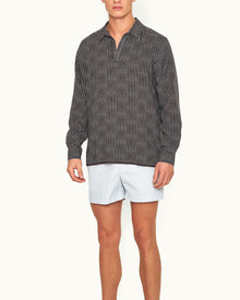 Ridley Truffle/Light Sky Pool Tiescape Print Relaxed Fit Overhead Shirt | Truffle/Light Sky Pool