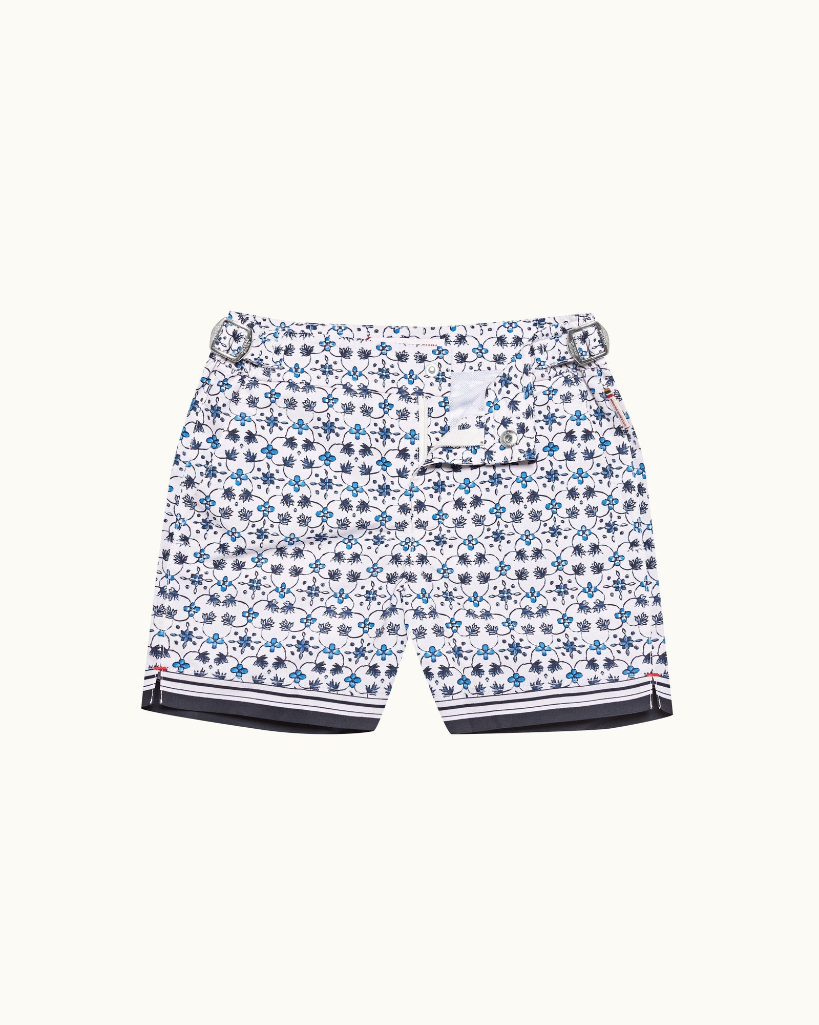 Kids | Fiore Print Classic Swim Shorts In Cashew Colour | Cashew