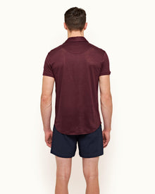 Sebastian Linen Port Tailored Fit Linen Polo Shirt | Port