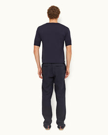 Night Iris Tailored Fit Stretch-Cotton Trousers | Night Iris