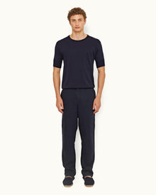 Night Iris Tailored Fit Stretch-Cotton Trousers | Night Iris