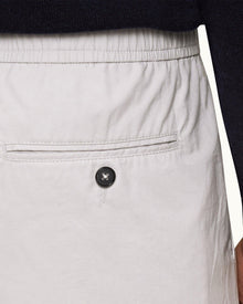 Oyster Grey Tailored Fit Single Pleat Stretch-Cotton Trousers | Oyster Grey