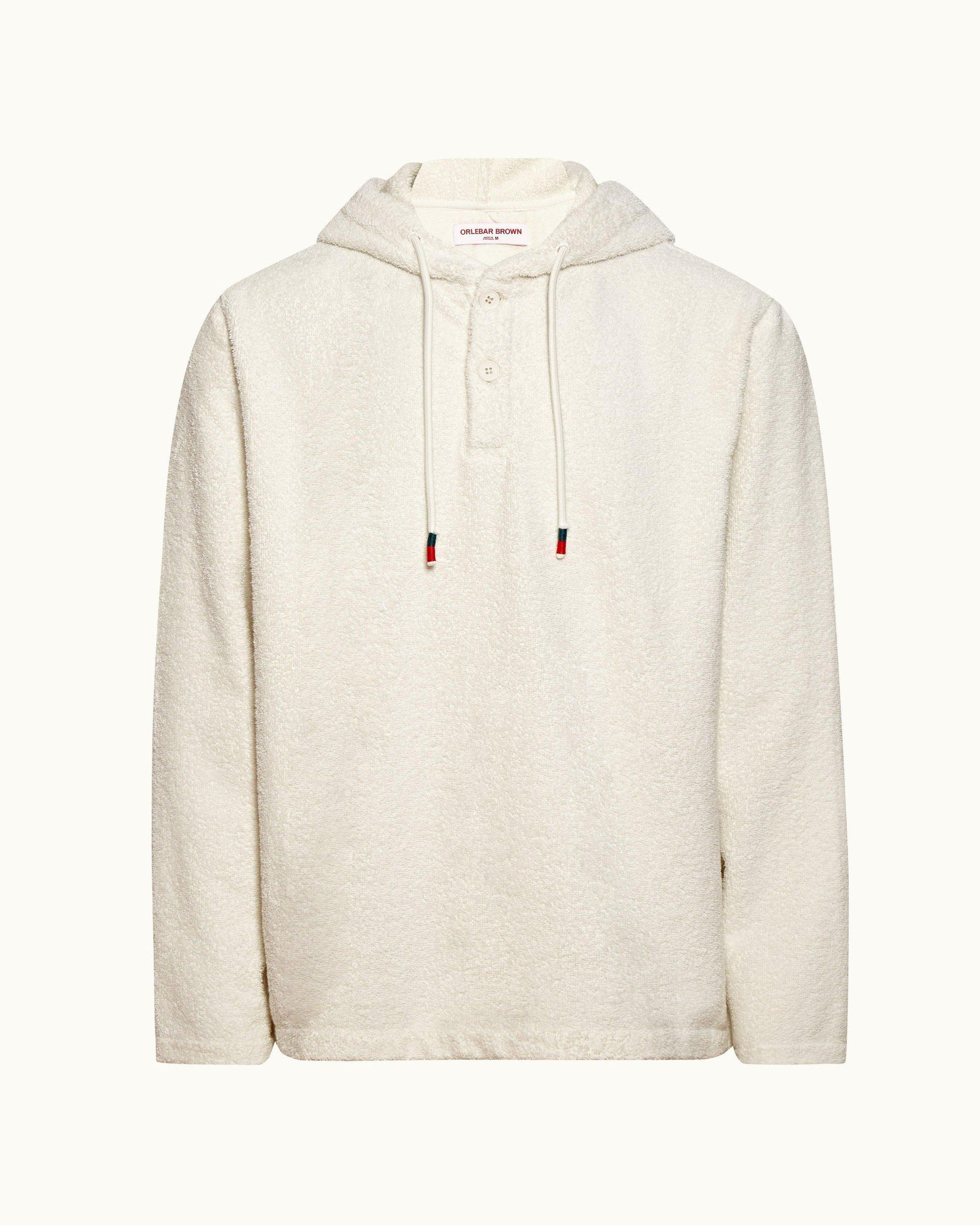 Sennett Towelling Cloud Classic Fit Hooded Towelling Sweatshirt | Cloud