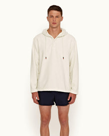 Sennett Towelling Cloud Classic Fit Hooded Towelling Sweatshirt | Cloud
