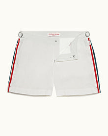 Cloud O.B Tape Stripe Shorter-Length Swim Shorts | Cloud