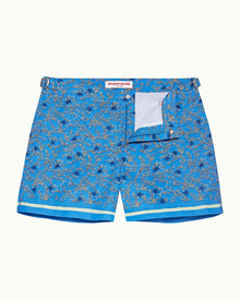Setter Wonder Full Print Shorter-Length Swim Shorts Woven In France in Springfield Blue | Springfield Blue