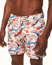 Standard Rose Flight Of Fantasy Mid-Length Drawcord Swim Shorts | Rose