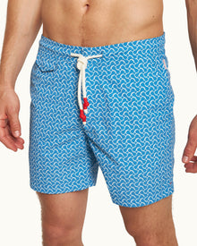 Standard Tidal Geometric Mid-Length Drawcord Swim Shorts | Tidal