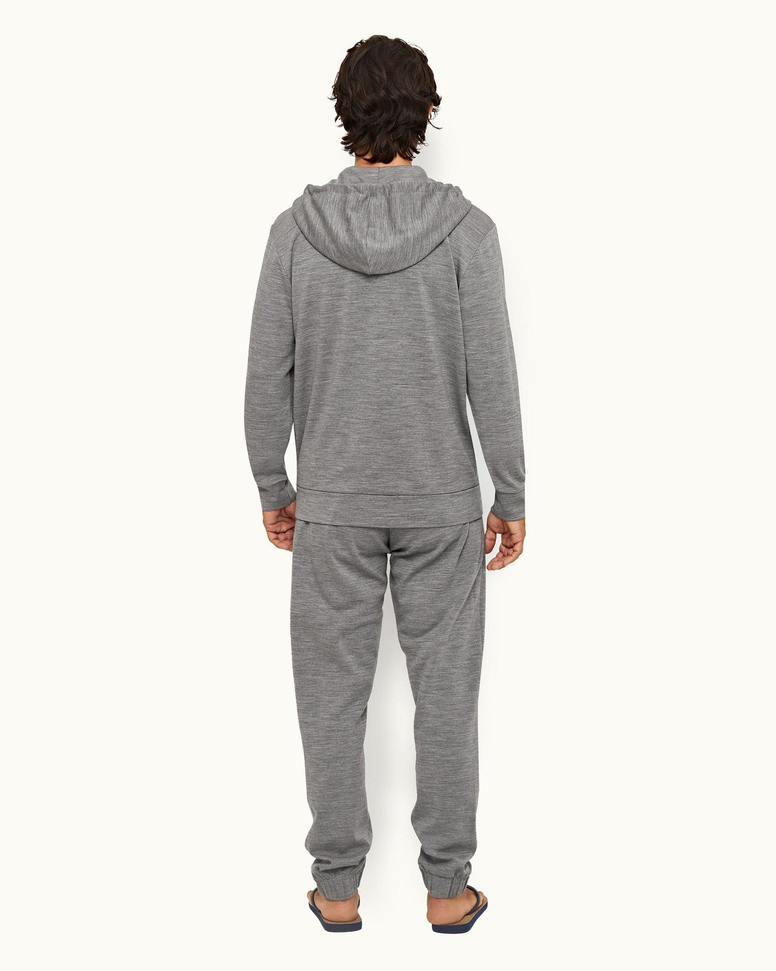 Grey Melange Smart Merino Classic Fit Sweatpants | Grey Melange