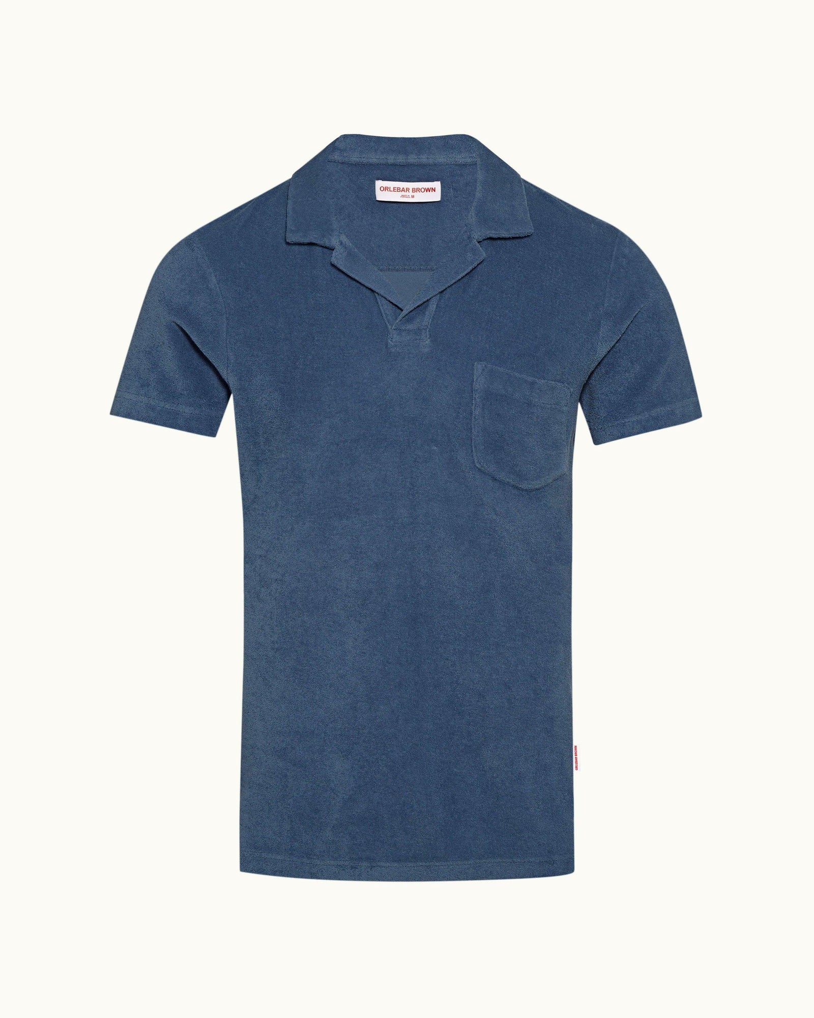 Terry Towelling Blue Smoke Towelling Resort Polo Shirt | Blue Smoke
