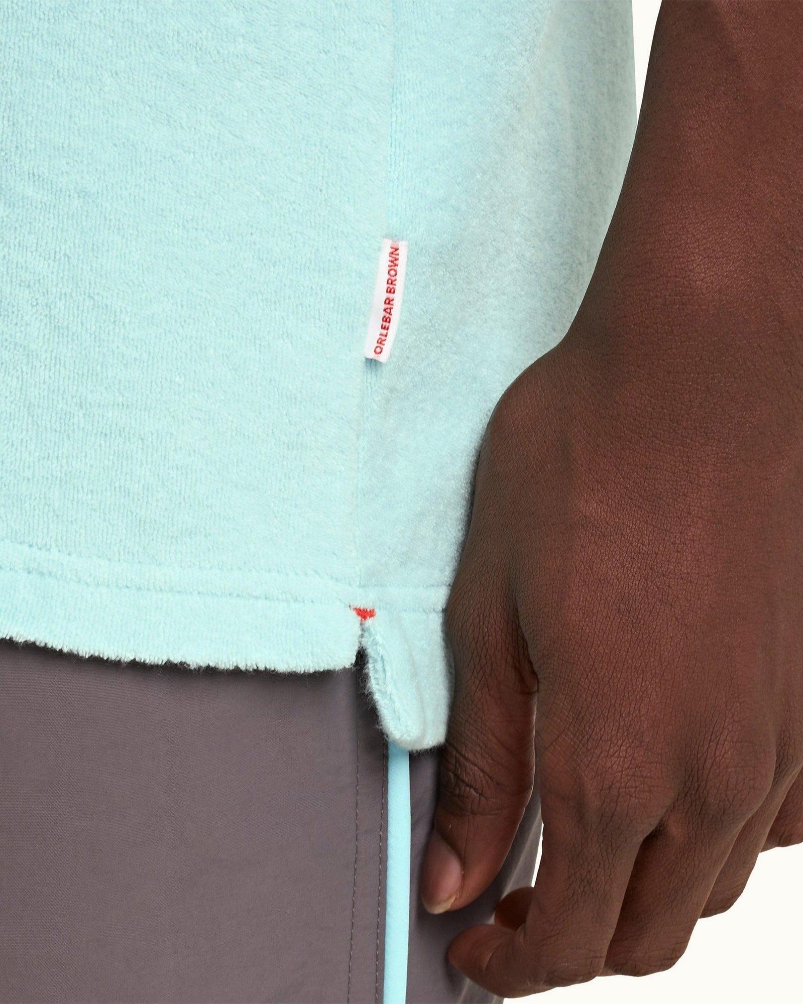 Terry Towelling Clear Sky Tailored Fit Resort Towelling Polo Shirt | Clear Sky