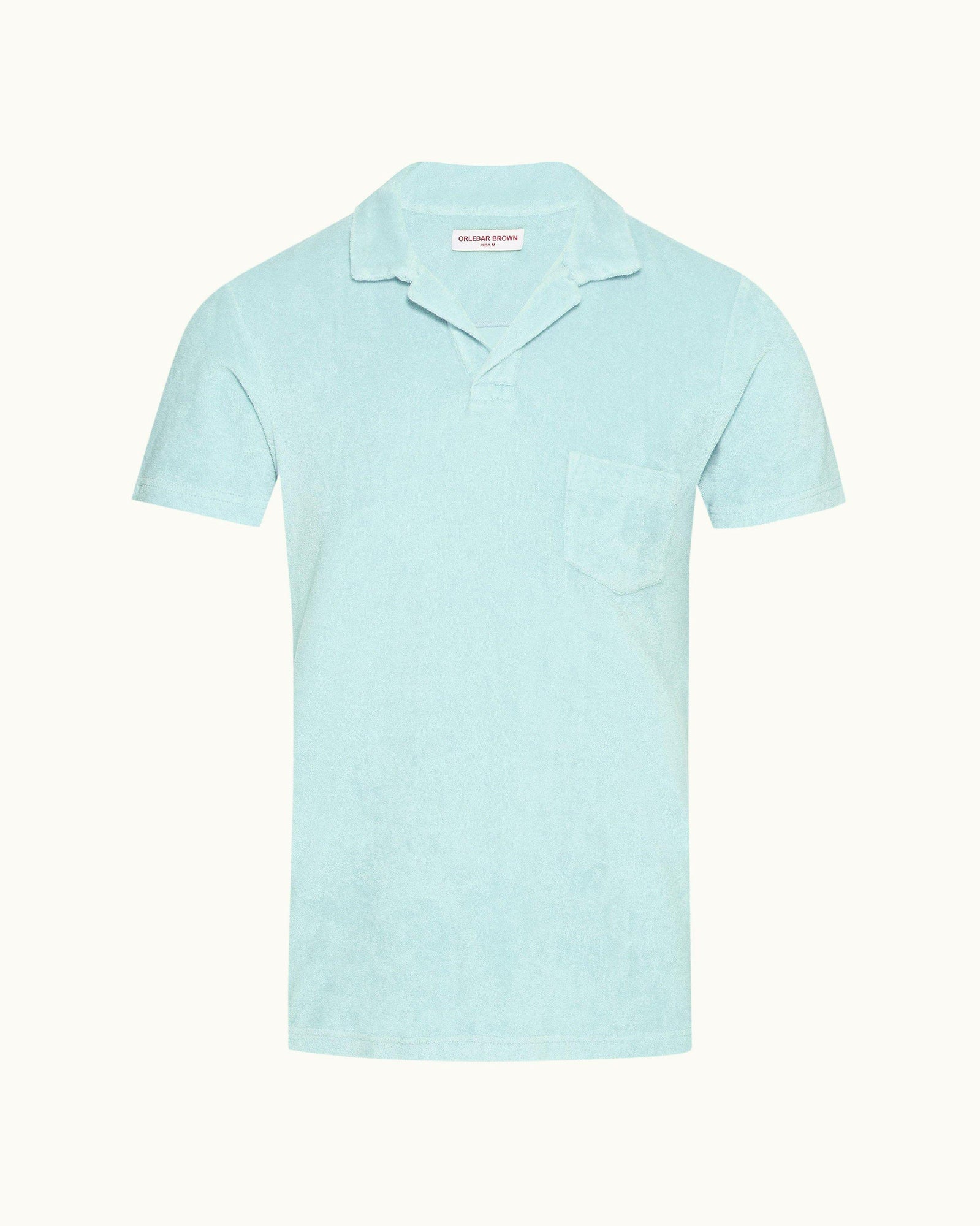 Terry Towelling Clear Sky Tailored Fit Resort Towelling Polo Shirt | Clear Sky