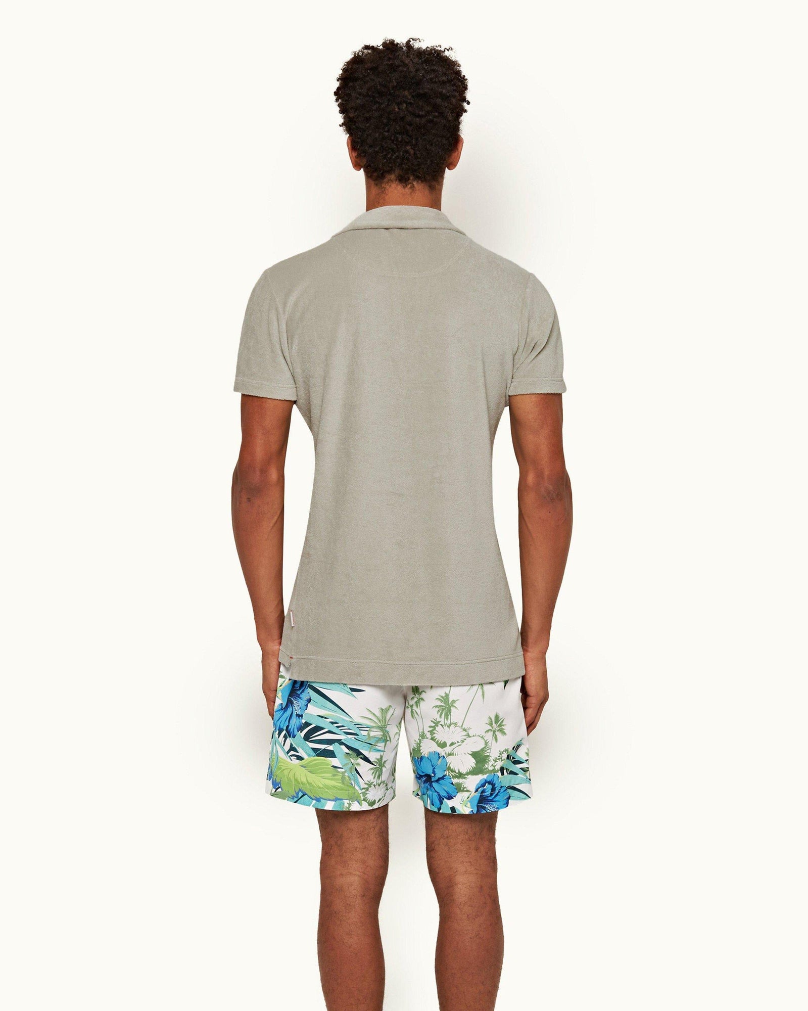 Cliff Grey Tailored Fit Towelling Resort Polo Shirt | Cliff Grey