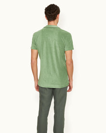 Terry Towelling Fresh Lawn Tailored Fit Organic Cotton Towelling Resort Polo Shirt | Fresh Lawn