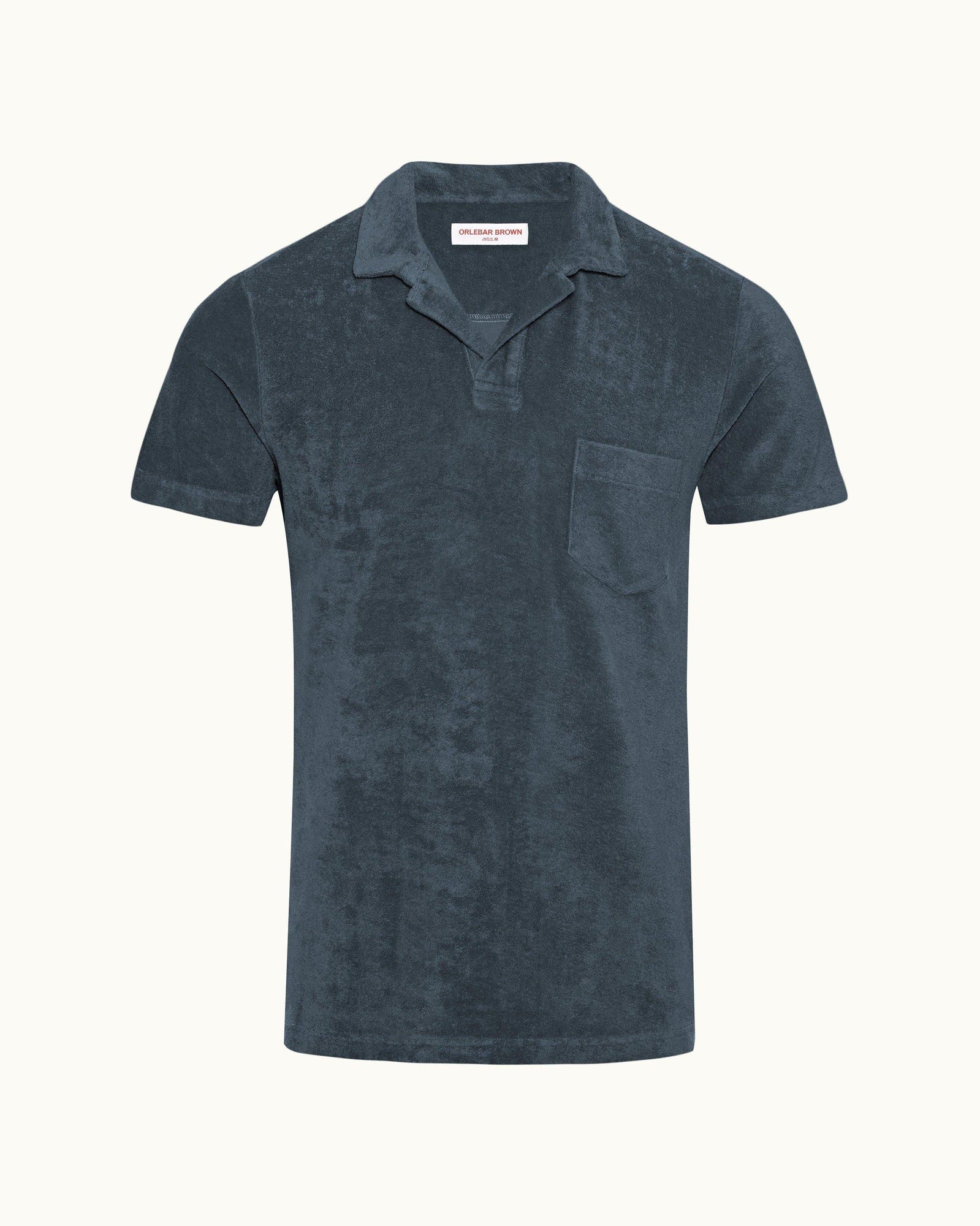 Terry Towelling Nocturnal Navy Tailored Fit Towelling Resort Polo Shirt | Nocturnal Navy