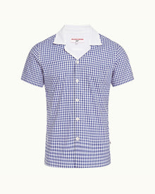 Thunderball Gingham Shirt 007 Blueprint/White Capri Collar Shirt | Blueprint/White