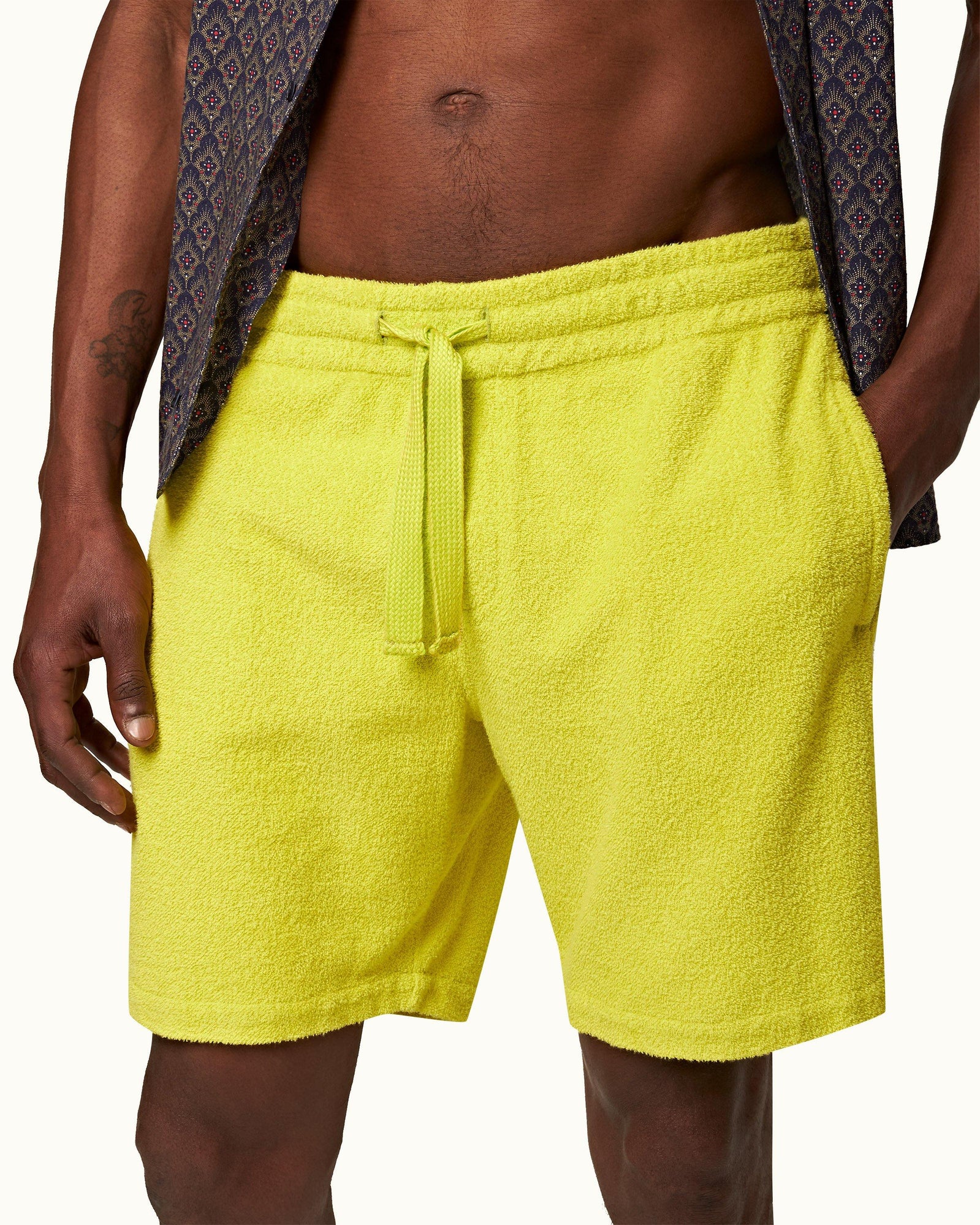 Fluro Classic Fit Towelling Drawcord Sweat Shorts | Fluro