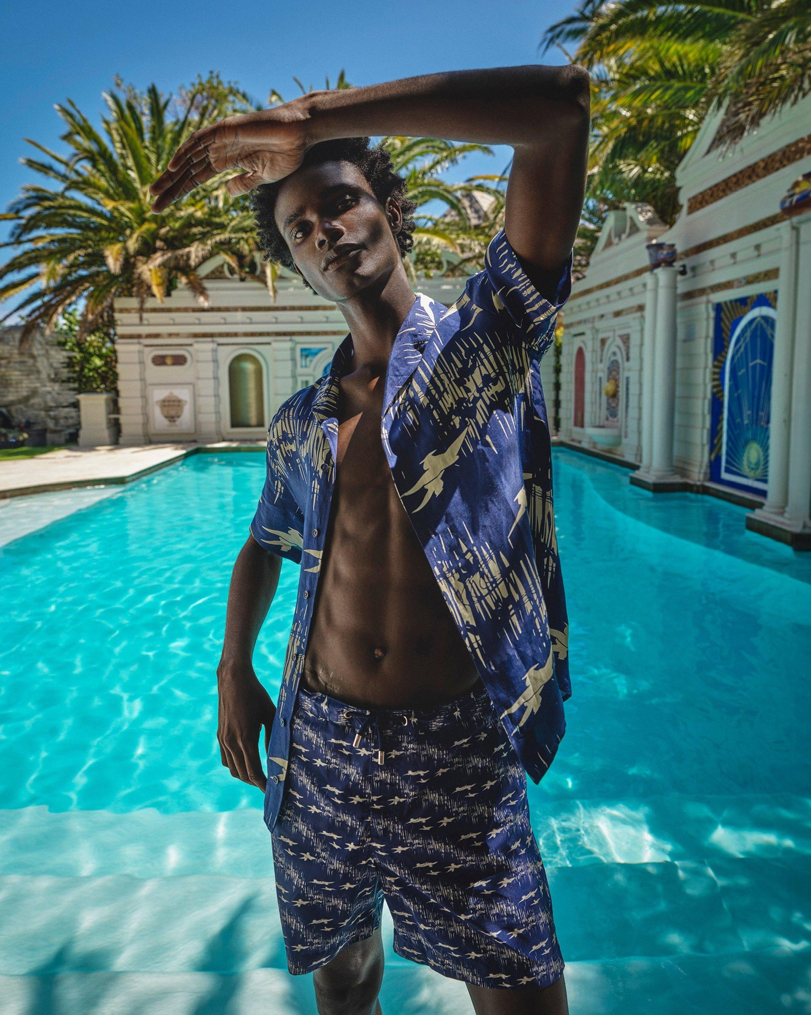 Midnight Navy/Sea Mist Living Dream Mid-Length Swim Shorts | Midnight Navy/Sea Mist