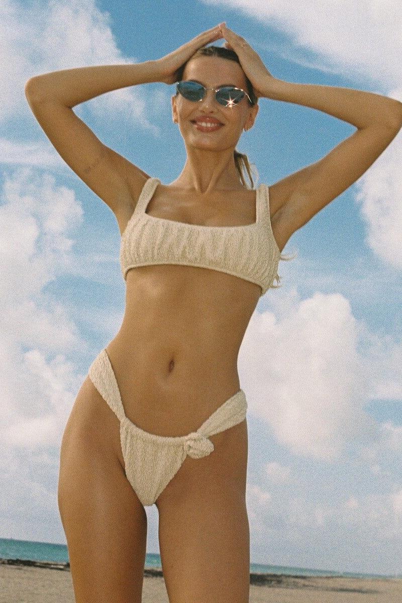 Zoe Sport Top | Oat Texture