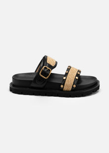 One-Strap Thick-Soled Sandals | Black