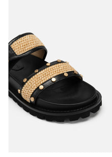 One-Strap Thick-Soled Sandals | Black