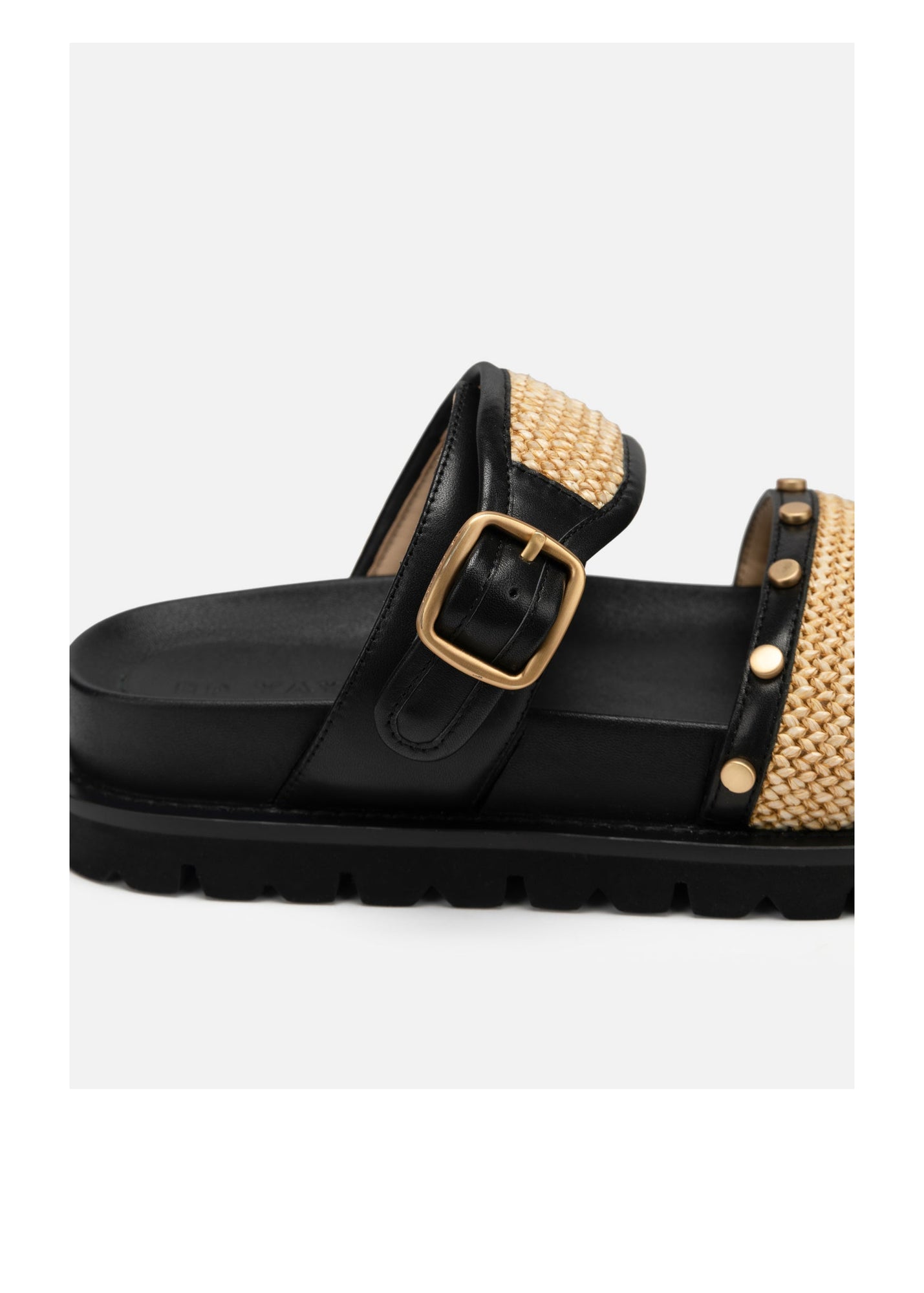 One-Strap Thick-Soled Sandals | Black