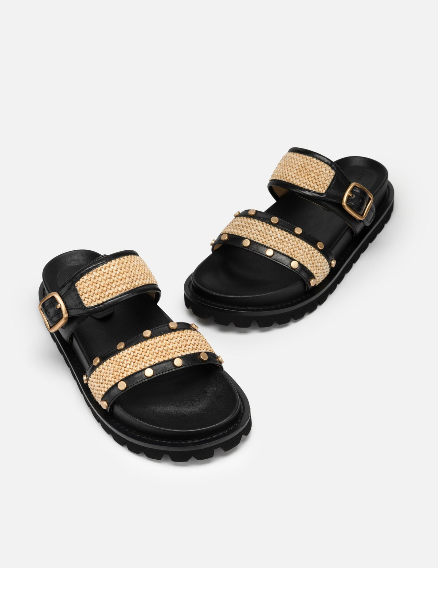 One-Strap Thick-Soled Sandals | Black