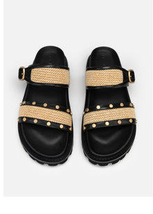 One-Strap Thick-Soled Sandals | Black