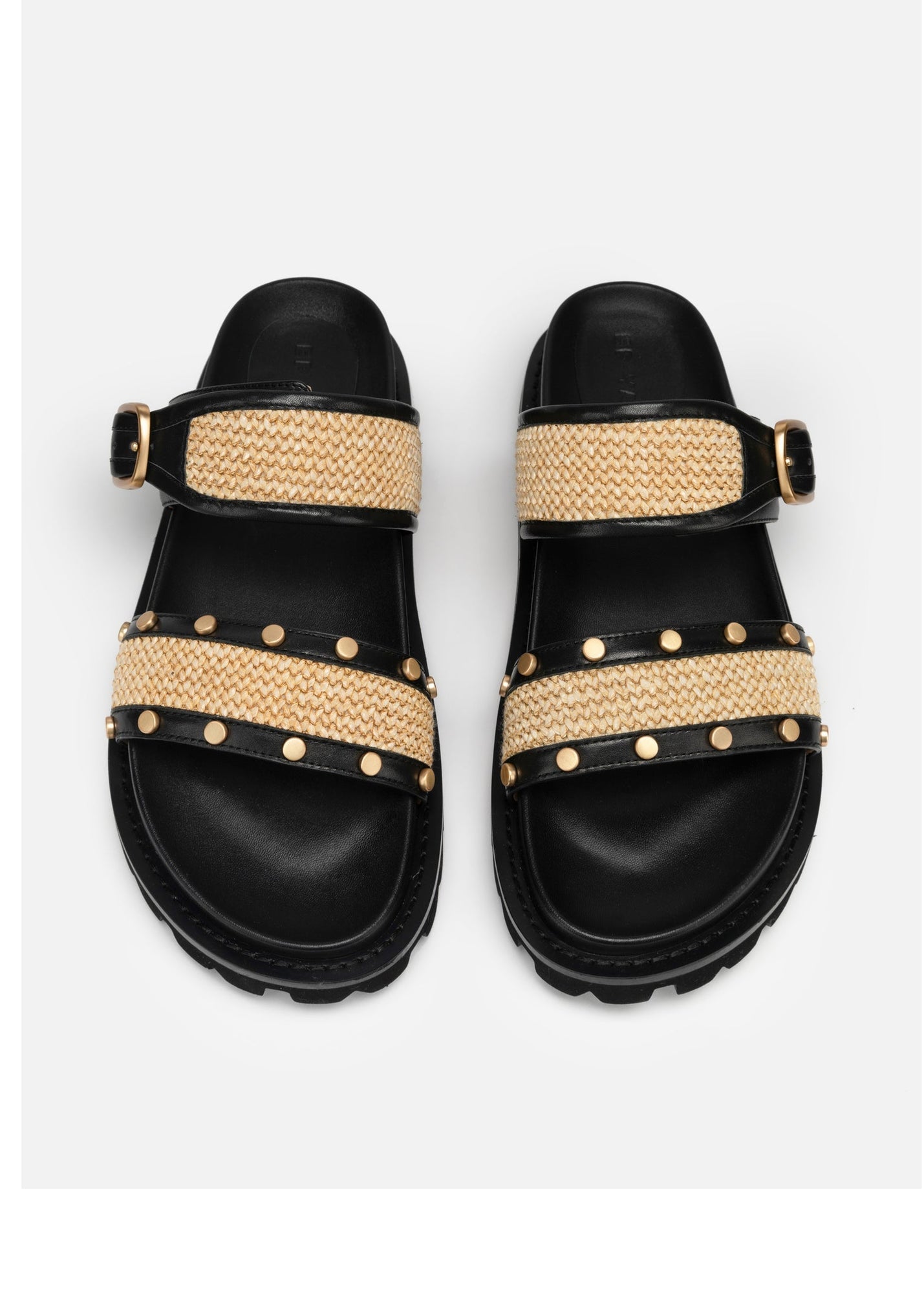 One-Strap Thick-Soled Sandals | Black