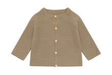 Organic Knit Cardigan | Beige - Orange Plant Dye