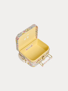 Girl | Aimane Mini Suitcase Shoulder Bag With A Pink Floral Print | Pink Flowers