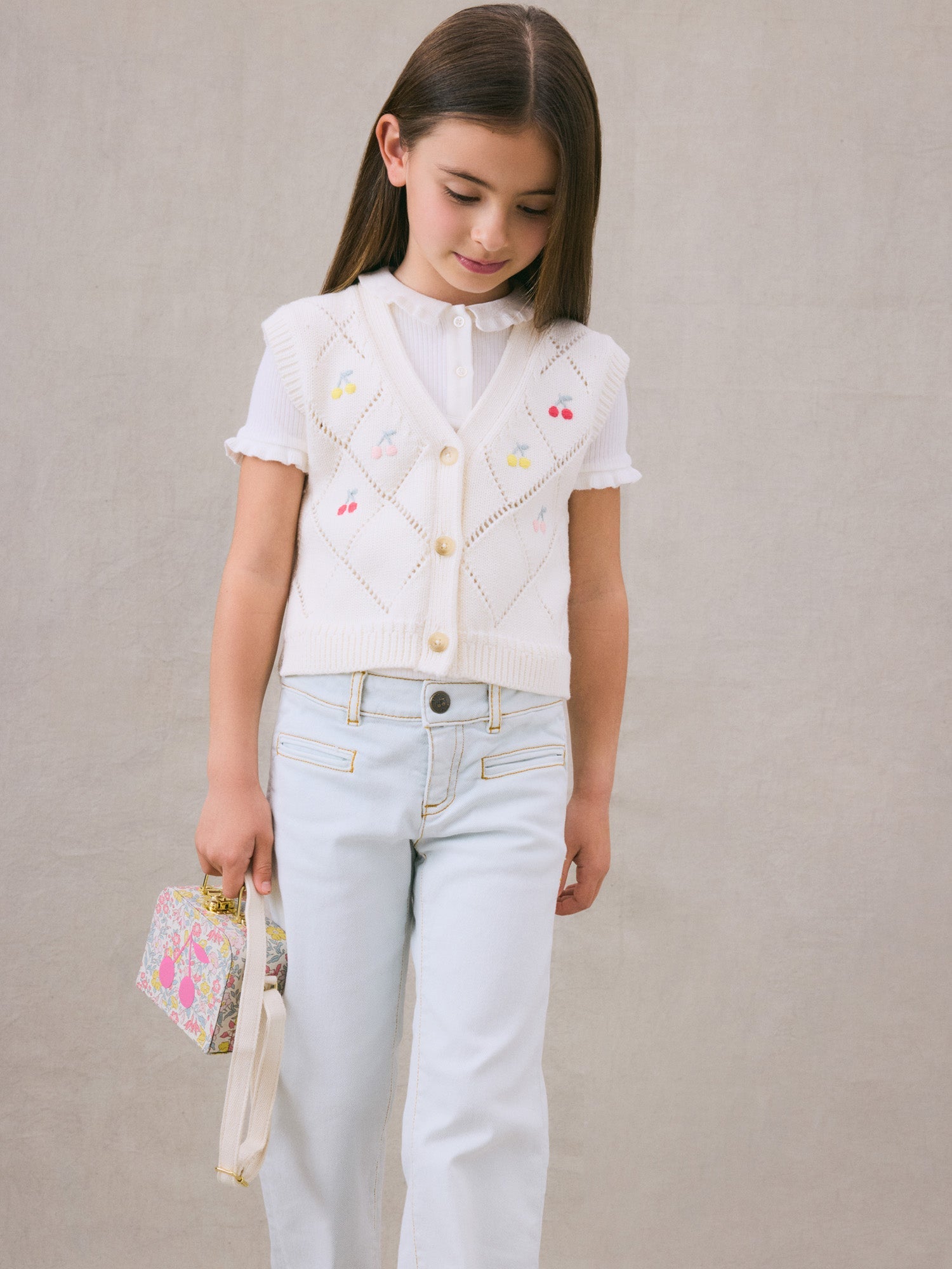 Girl | Ticiana Cotton And Cashmere Cardigan | Milk White