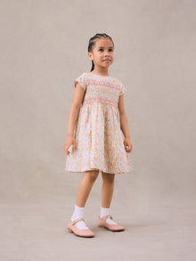 Girl | Duchesse Dress In Liberty Fabric | Pink Flowers