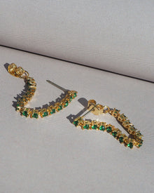 Ballier Chain Studs- Emerald Green | Gold