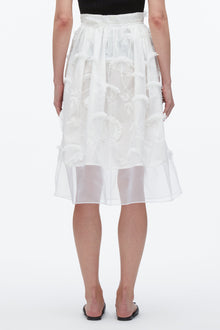 Fil Coupe Midi Skirt | White
