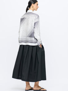 Paulina Silk Shirt | White/Black