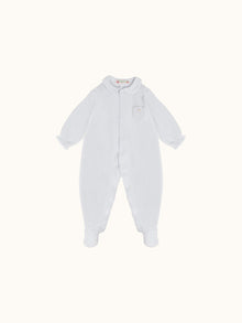 Unisex | Baby Round Neck Sleepsuit | Gray Blue