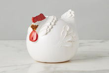 Ceramic Country French Hen | White | Large