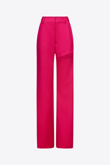 Asymmetric Slit Trouser | Raspberry