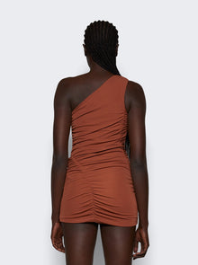 Women | Zeynep Arcay | One Shoulder Mini Dress | Rust