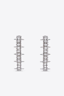 Crystal Fringe Drop Earrings | Clear Crystal/Silver