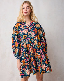 Mushroom Medley - Night Sky Dress - Navy - Printfresh