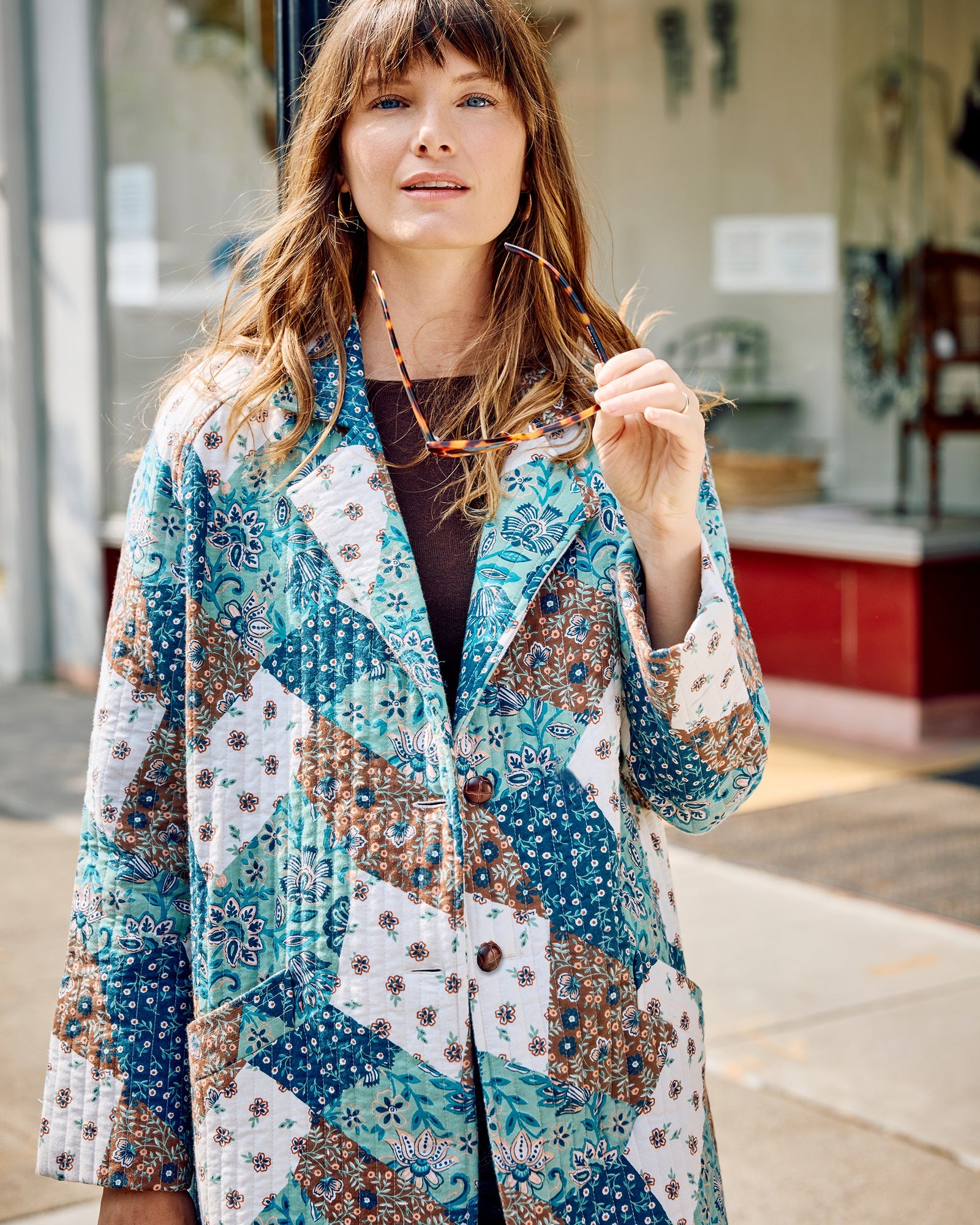 Vintage Patchwork - Wren Jacket - Mocha - Printfresh