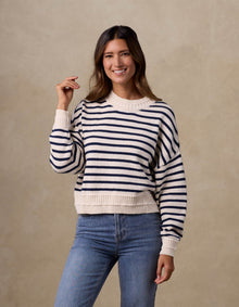 Women | Maritime Crewneck | Cream/Navy