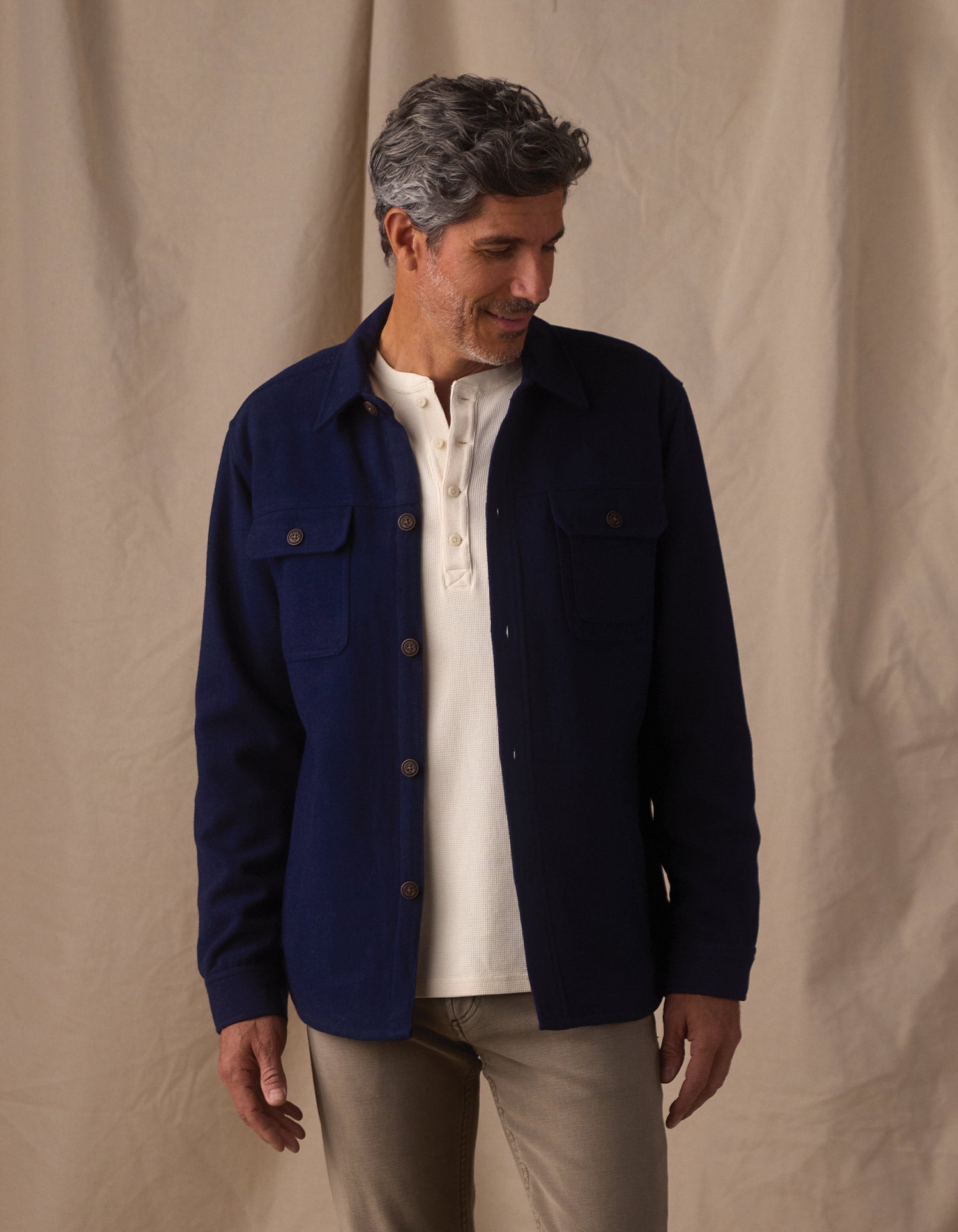 Men | Brightside Flannel Lined Workwear Jacket | Navy